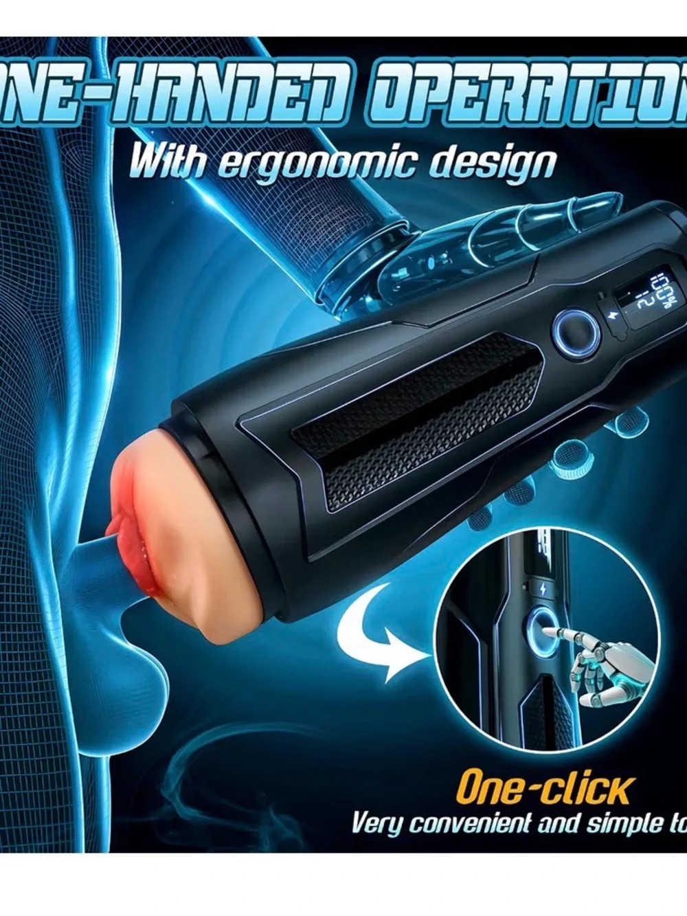 Men's Electric Body Massager Rechargeable LED Screen NIB⁠